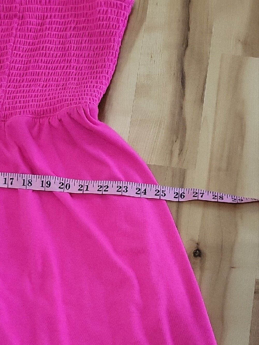 Torrid Hot Pink Fuchsia Smocked Strapless Knit Dress Women's Size 3X - Picture 11 of 13